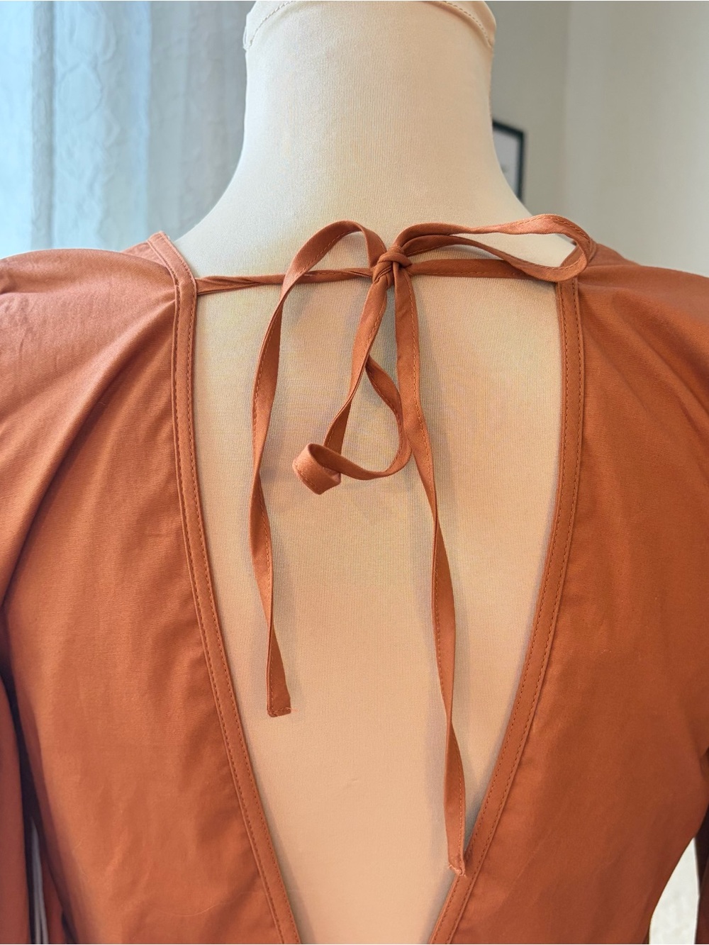 STAUD Luna Top Peplum V-Neck Blouse - Women size 10 new with tags - Picture 7 of 9